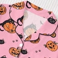 thumbnail image 5 of OOOUM Girls Button Down Loungewear Set Kids Short Sleeve Shorts Lounge Set Toddler Holiday Two Piece Outfits 4-5 Years, 5 of 9