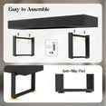 thumbnail image 4 of 59" Wood Bench for Bedroom End of Bed, Farmhouse Indoor Kitchen Table Benches,Versatile Modern Shoe Bench for Entryway, Black, 4 of 9
