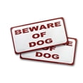 thumbnail image 3 of Beware of Dog Stickers for Indoor and Outdoor, Window, 2 Included, Flexible Vinyl Decal for Easy Installation to Any Surface, Reflective Adhesive Labels/Stickers (9 x 12 Inches), 3 of 5