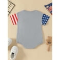 thumbnail image 3 of 4th of July Baby Boys Girls Romper Independence Day Outfit American Flag Bodysuit Toddler Patriotic clothes, 3 of 7