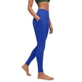 thumbnail image 2 of Compression Leggings for Women High Waisted No Front Seam Lounge Yoga Legging Workout Tummy Control Gym Yoga Pants Blue M, 2 of 6