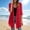 Red, variant on ZGRBOU Women's Half Sleeve Sheer Midi Long Cardigan Lightweight Chiffon Open Front Loose Blouse Summer Soild Beach Cover Up