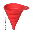 thumbnail image 2 of HALJEN Food Grade Silicone Foldable Funnel Mini Portable Kitchen Oil Leak Retractable High Temperature Resistance(Blue), 2 of 3