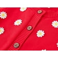 thumbnail image 5 of Spazoro Kids Girls Sweaters, Button Down Long Sleeve Cotton Fall Winter Floral Cardigan for Child Girls Red Size 7 T, 5 of 9