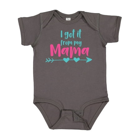 

Inktastic I Got It from My Mama Mom Mother Arrow Hearts Gift Baby Boy or Baby Girl Bodysuit