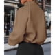 thumbnail image 4 of Chaquetas de Invierno para Mujer, de Forro , Larga, con Cremallera, , Cálidas, Estilo Otoño, para Hacer Ejercicio Color Camello L, 4 of 8