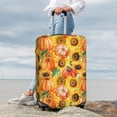 thumbnail image 7 of Susaid Pumpkins And Sunflowers Print Elastic Washable Suitcase Cover with Hidden Zipper, Fits 18-32 Inch Luggage for Protection During Travel-Large, 7 of 7