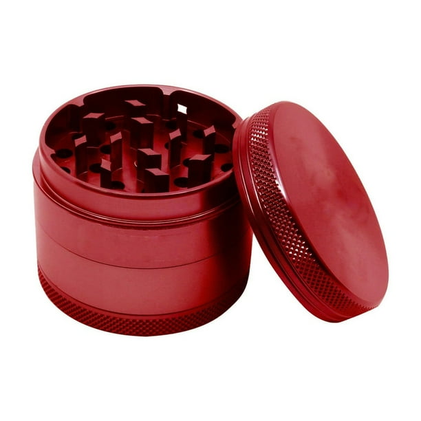 Buy 2 Save 10% Aluminum Grinder, 4-Piece Herb Grinder, Crusher Set For Dried Herbs, Flowers, Spices With Compartment And Scraper