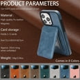 thumbnail image 2 of for iPhone 13 Pro Max Case Wallet, 2 in 1 Detachable Magnetic with Card Holder Back Cards Slot RFID Blocking PU Leather Shockproof Protective Stand Phone Case Cover for Women Men - Blue, 2 of 11