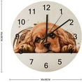 thumbnail image 3 of SKYSONIC Silent Wooden Round Wall Clock American Cocker Spaniel Non Ticking Battery Operated Clocks for Home Office Living Room Bedroom, 3 of 3