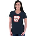 thumbnail image 4 of Arkansas Home State Pride Map Flag Womens Fitted Plus Size Graphic Tee Brisco Brands 2X, 4 of 5