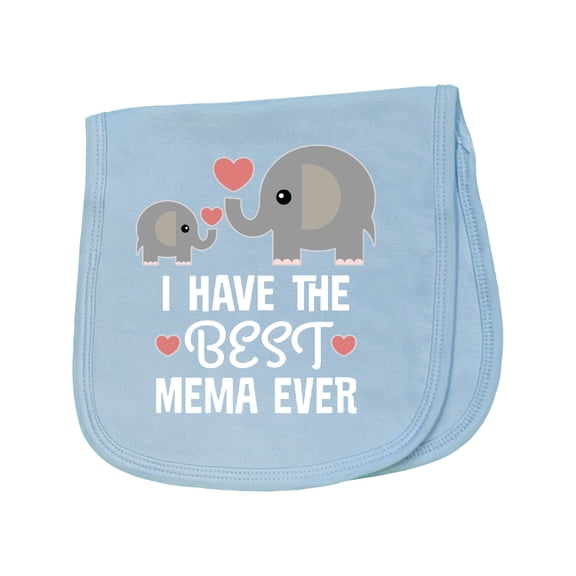 Inktastic Best Mema Ever Grandchild Baby Burp Cloth