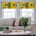 thumbnail image 5 of LALILO Kitchen Curtain Valance Colorful Autumn Leaves Water Rod Pocket Window Curtain 52"x 18" Set of 2, 5 of 7