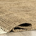 thumbnail image 4 of nuLOOM Raleigh Jute Tasseled Natural 2' 6" x 8' Farmhouse Runner Rug, 4 of 9