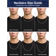 thumbnail image 5 of Suplight Men Chain Necklace Stainless Steel 2mm/3mm/6mm/8mm 18"-28" Box Chain Gift for Men, 5 of 7