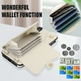 thumbnail image 6 of for iPhone X/XS Back Case, Luxury Ultra Slim Shockproof PU Leather Card Slots Kickstand Magnetic Snap Shoulder Strap & Wristlet RFID Blocking Phone Cover for iPhone X/XS, White, 6 of 9
