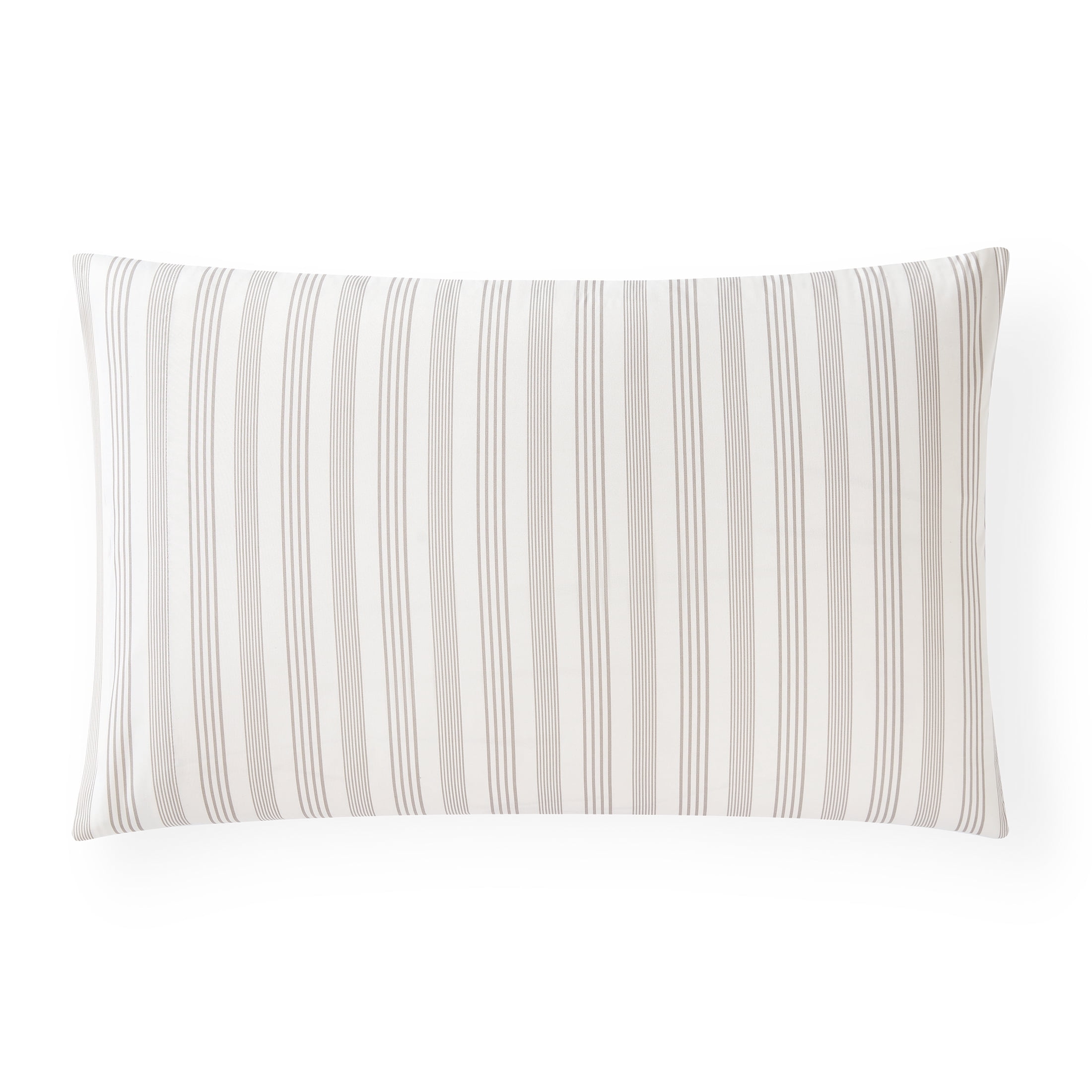 Coastal Living 4-Piece Grey Stripes Soft Brushed Microfiber Luxury Cooling Sheet Set, Queen