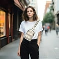thumbnail image 4 of FORMRS Womens Crossbody Sling Bag Travel Daypack Shoulder Chest Backpack, Beige Plaid Pattern, 4 of 7