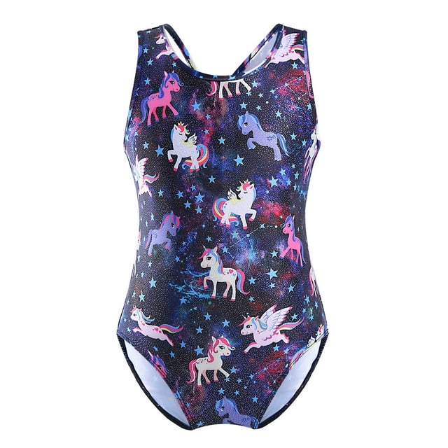 inhzoy Metallic Gymnastics Dance Leotard for Girls Ballet Dancewear