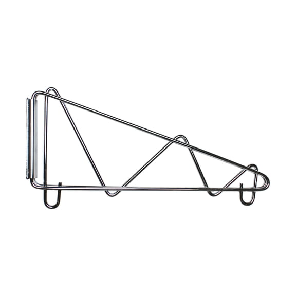 Excellante 14" direct wall bracket, single shelf support, chrome, comes in each