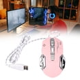 thumbnail image 4 of PC Gaming Mouse, Optical Wired Silent Mouse Wide Compatibility Adjustable DPI with 6 Buttons RGB Backlight for Office for Room Pink, 4 of 7