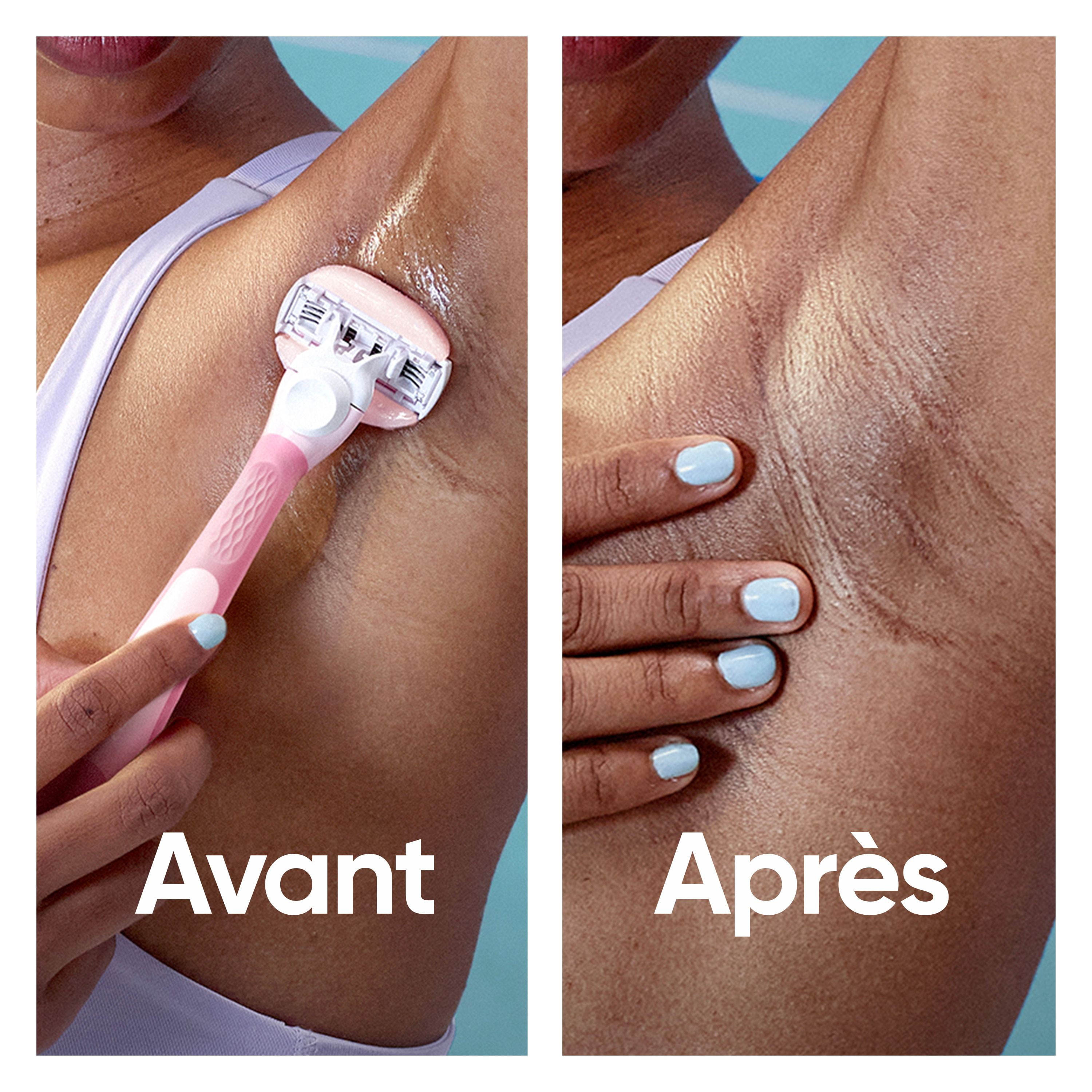 Venus ComfortGlide White Tea Women's Razor Blades, with Built-in Shave Gel Bars, 4 Razor Blade Refills, 4CT