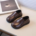 thumbnail image 2 of Mocassins pour Filles Classiques Noirs Chaussures Plates Faux Cuir, 2 of 9