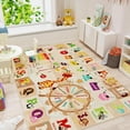 thumbnail image 1 of Kids Playroom Rug 4x6 Beige Rugs for Girls Bedroom Child Play Mat Educational, 1 of 7