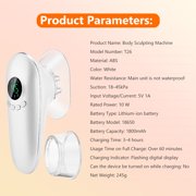 3 in 1 Body Sculpting Machine, Face and Body Massager with 3 Modes, 4 Heat Levels, Handheld Heated Massage Tool for Face, Neck, with 2 Suction Cups