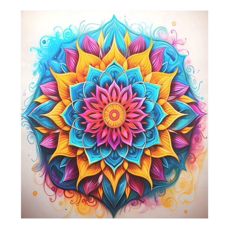6pcs Mandala Fridge Magnets Glass Refrigerator Magnet Whiteboard Magnets Home De