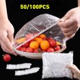 thumbnail image 2 of Reusable Disposable Food Cover Plastic Wrap Durable Elastic Food Lids for Bowls Elastic Plate Covers For Kitchen Food Saver Bag,100pcs, 2 of 7