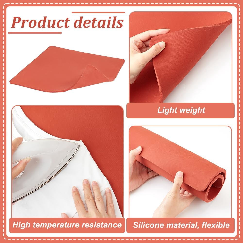15x15 Inch Silicone Heat Press Pad 0.3 Inch Thick Silicone Foam Mat