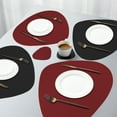NOSTHEART Faux Leather Placemats Set of 4 and Coasters, Heat Resistant