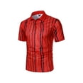 thumbnail image 3 of ORQ Men Fashion Print Short Sleeve Turn-down Collar Polo Shirt, 3 of 6