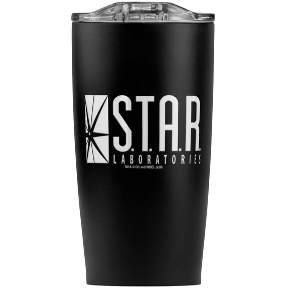 The Flash: Tv Series S.T.A.R. Labs Logo Stainless Steel 20 oz Travel Tumbler, Vacuum Insulated & Double Wall with Leakproof Sliding Lid | Great for Coffee/Hot Drinks and Cold Beverages