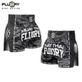 thumbnail image 6 of FLUORY Muay Thai Shorts Solid Free Combat Mixed Martial Arts Boxing Training Match Pants Leisure Style, 6 of 6