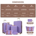 thumbnail image 6 of Travelhouse 6 Piece Hardshell Luggage Set Hardside Lightweight Suitcase with TSA Lock Spinner Wheels.(Purple), 6 of 8