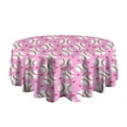 thumbnail image 5 of Pink Baseballs Pattern Round Tablecloth 60"x60",Wrinkle Wipeable Table Cloth for Kitchen Dining Room Picnic Patio Party, 5 of 6