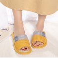 thumbnail image 4 of ZTTD Slippers for Women Memory Foam Indoor Shoes Mens Flip Flops Breathable Open Toe Sandals Comfort House Slippers Yellow, 4 of 7