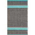 thumbnail image 3 of Safavieh Montauk 5' X 7' Hand Woven Cotton Pile Rug in Turquoise, 3 of 10