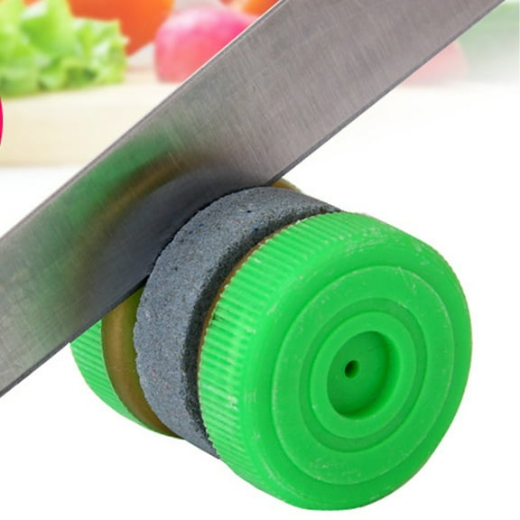 TaTaai Gift Kitchen Utensils Sharpener Tool - Scissor Knife Sharpener Grindstone - Manual Circular Wheel Grinder for Restoring and Polishing Blades