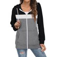 thumbnail image 1 of Sudaderas con capucha de manga larga con cremallera cómoda para mujer Chaquetas Sudadera con capucha con cordón informal Abrigo Pompotops gfhjh13419, 1 of 6
