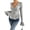 Gray |#24, variant on Women's Tie Front Peplum Tops Blouse Dressy Casual Bow Long Sleeve Deep V Neck Shirts Crop Top Trendy 2026 Blue M