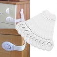 thumbnail image 1 of 10 Pieces Baby Safety Cabinet Locks Child Safety Protection Drawer Door Cupboard Locks Plastic Protector, 1 of 4