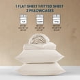 thumbnail image 6 of Sleep Zone Queen Sheets Set - 4 Piece Bedding - Jersey Knit Cooling Sheet Set - Soft and Fade Resistant - Easy Care - Deep Pocket (Queen,Beige), 6 of 8