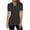 A-Black, variant on Business Casual Tunic Tops for Women Dressy Polka Dot/Gradient Color/Floral Printed Summer Button Keyhole V Neck Collared T-Shirts Loose Flowy Cozy Going Out Tees Blouse B-Brown S