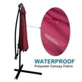thumbnail image 4 of 10 Ft Outdoor Patio Umbrella, Solar Powered LED Lighted, Sun Shade Market Waterproof 8 Ribs Umbrella with Crank and Cross Base for Garden, Deck and Backyard, Burgundy, 4 of 7
