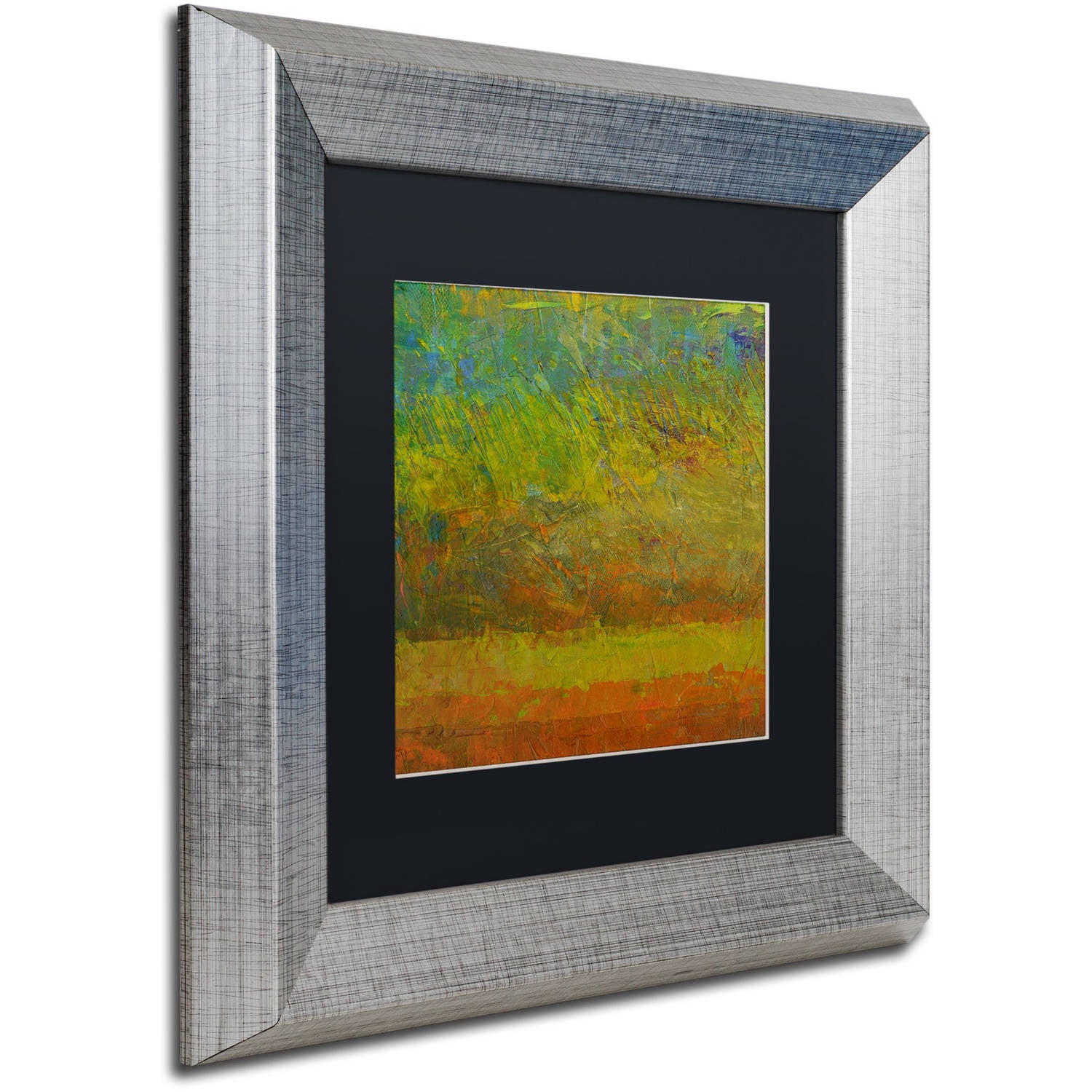 Trademark Fine Art "Golden Dawn" Canvas Art by Michelle Calkins, Black Matte, Silver Frame