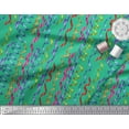 thumbnail image 3 of Soimoi Green Cotton Voile Fabric Ribbon Art & Craft Printed Fabric 1 Yard 42 Inch Wide, 3 of 3