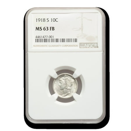 1918-S Mercury Dime MS-63 NGC (FB)